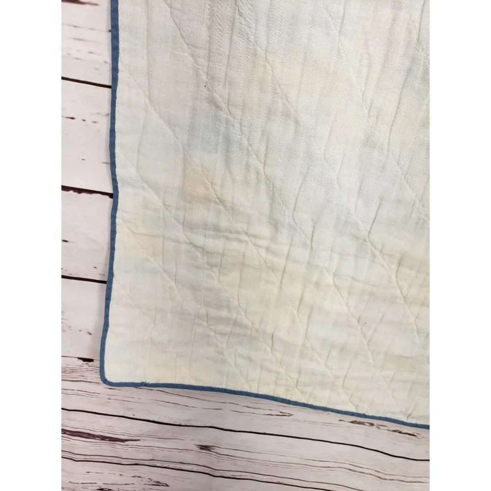 South Western Mexican Lap Baby‎ Blanket Blue Southwestern Quilt Vintage Boho